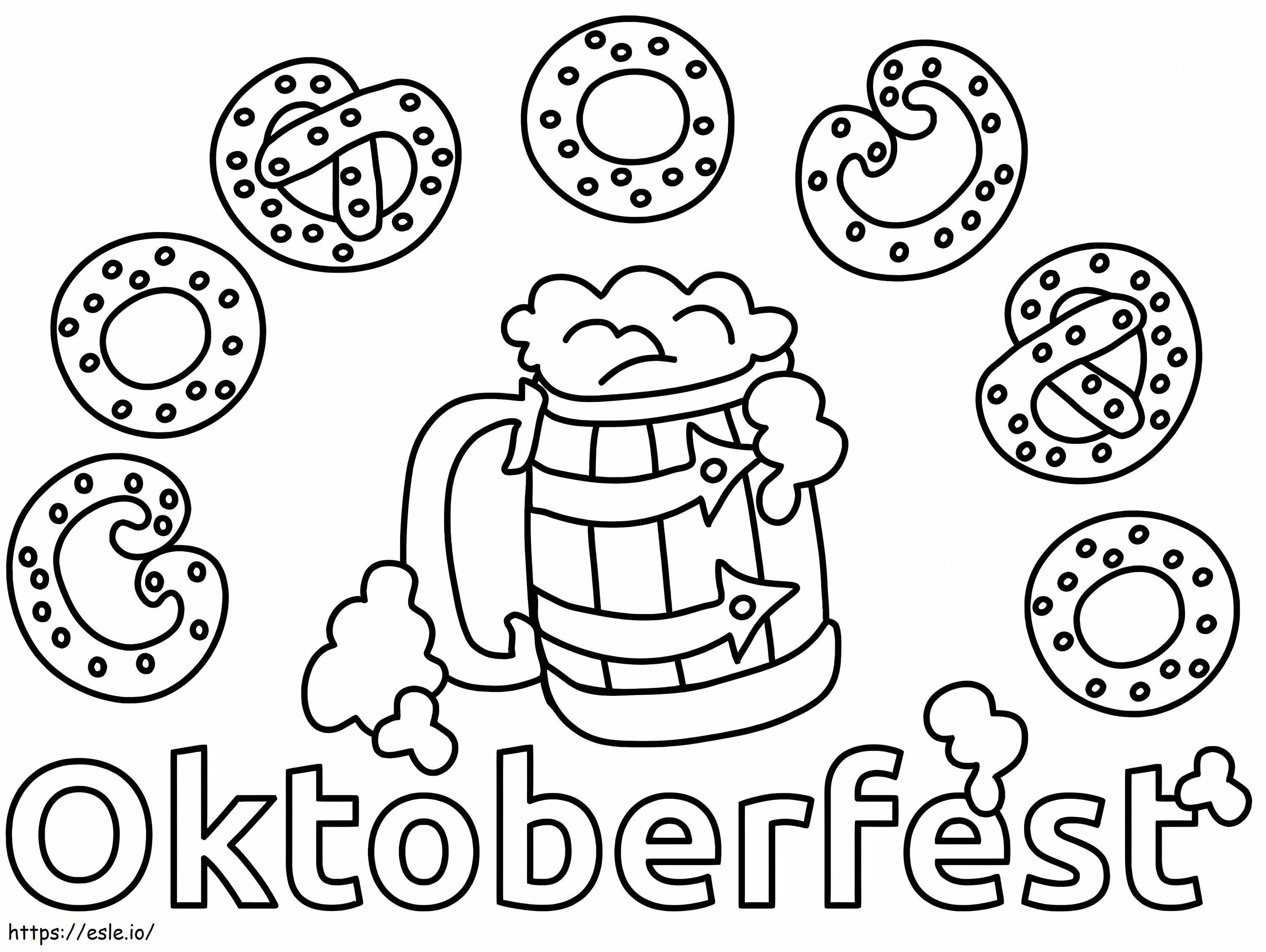 Estandarte da Oktoberfest para colorir