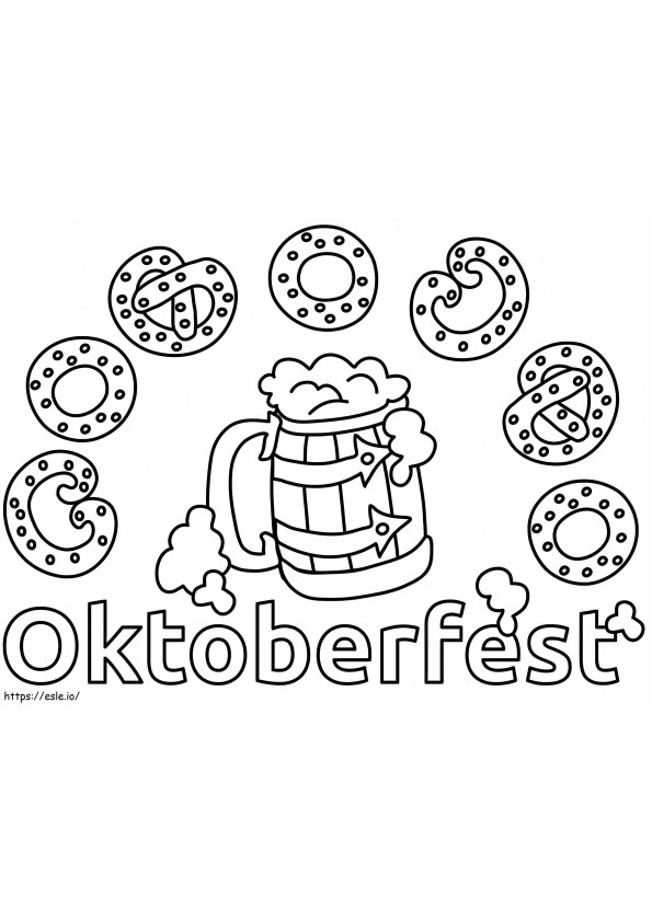 Coloriage Bannière de l'Oktoberfest à imprimer dessin