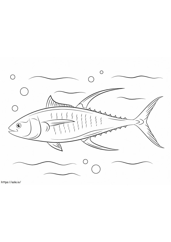 Yellowfin Tuna Fish coloring page