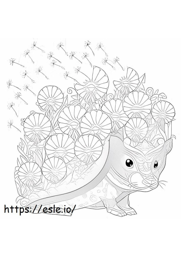 Zentangle Hedgehog coloring page