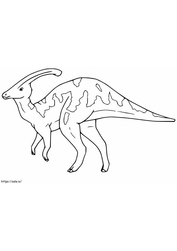 Parasaurolophus 3 de colorat