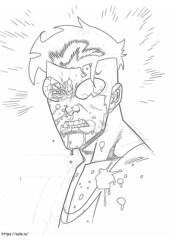 Invincible Is Sad And Angry coloring page