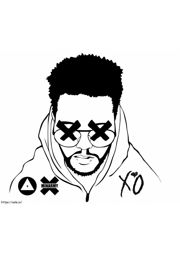The Weeknd Is Awesome coloring page