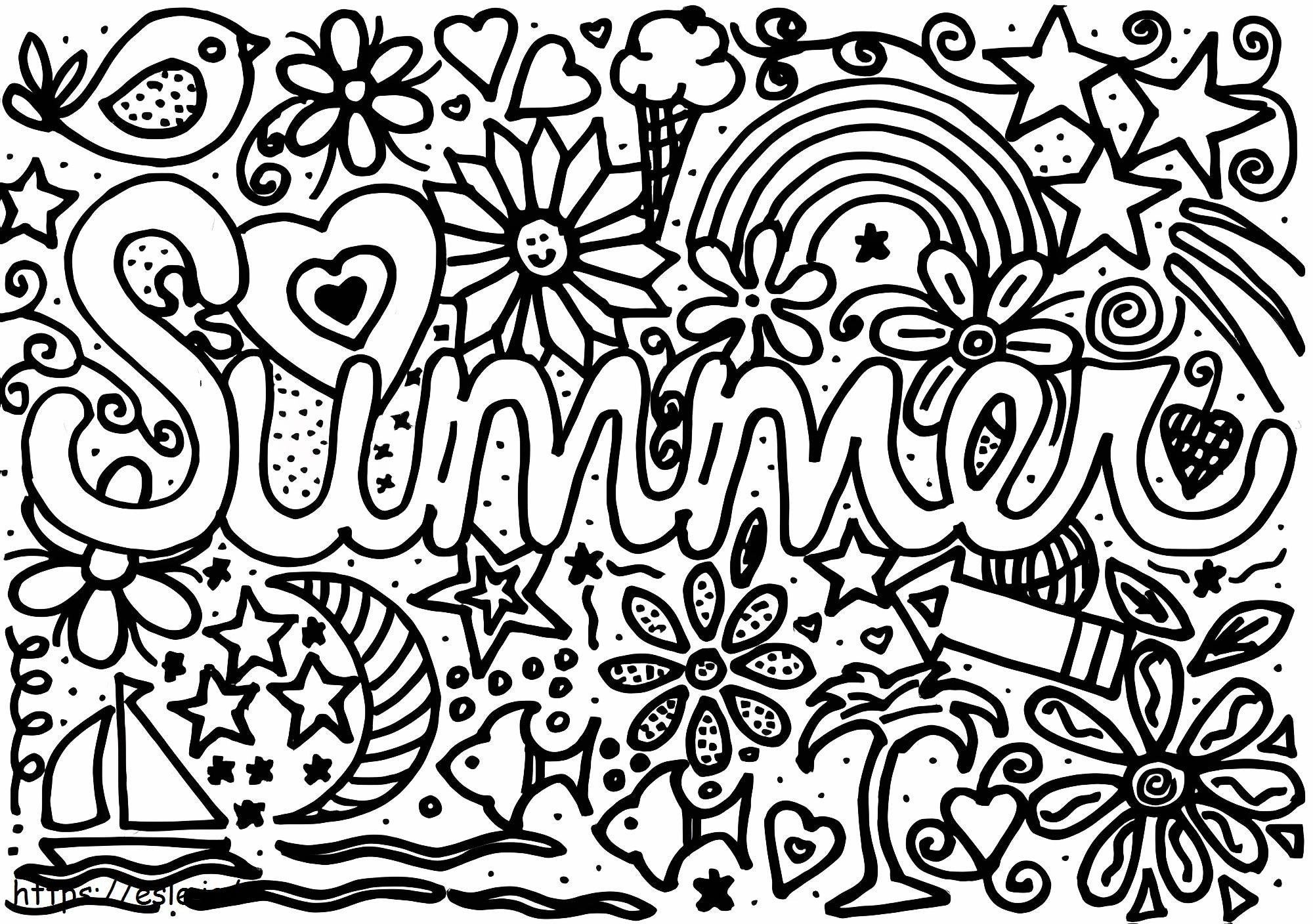 Coloriage L'été pour les enfants à imprimer dessin