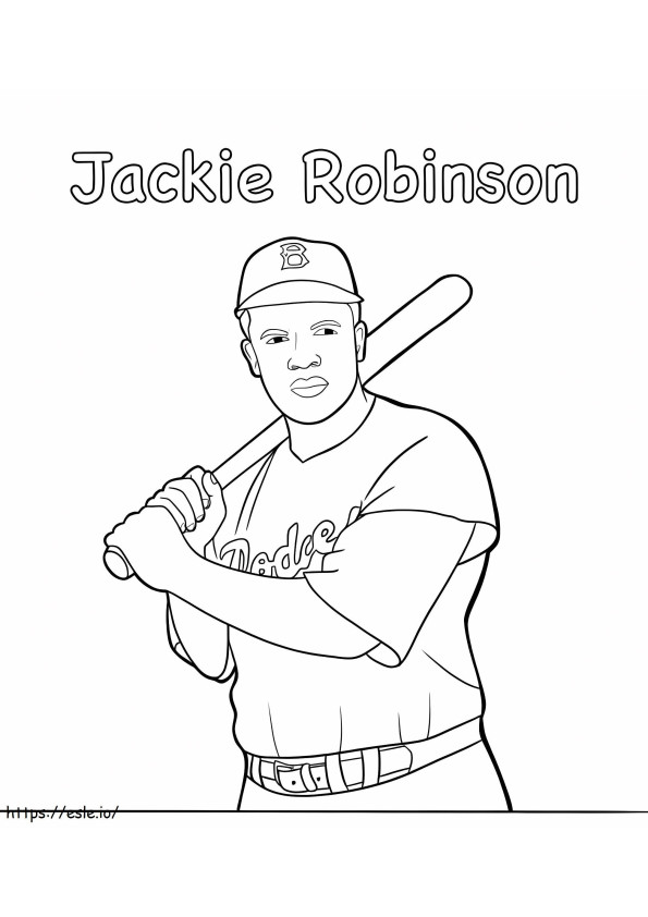Jackie Robinson9 kleurplaat