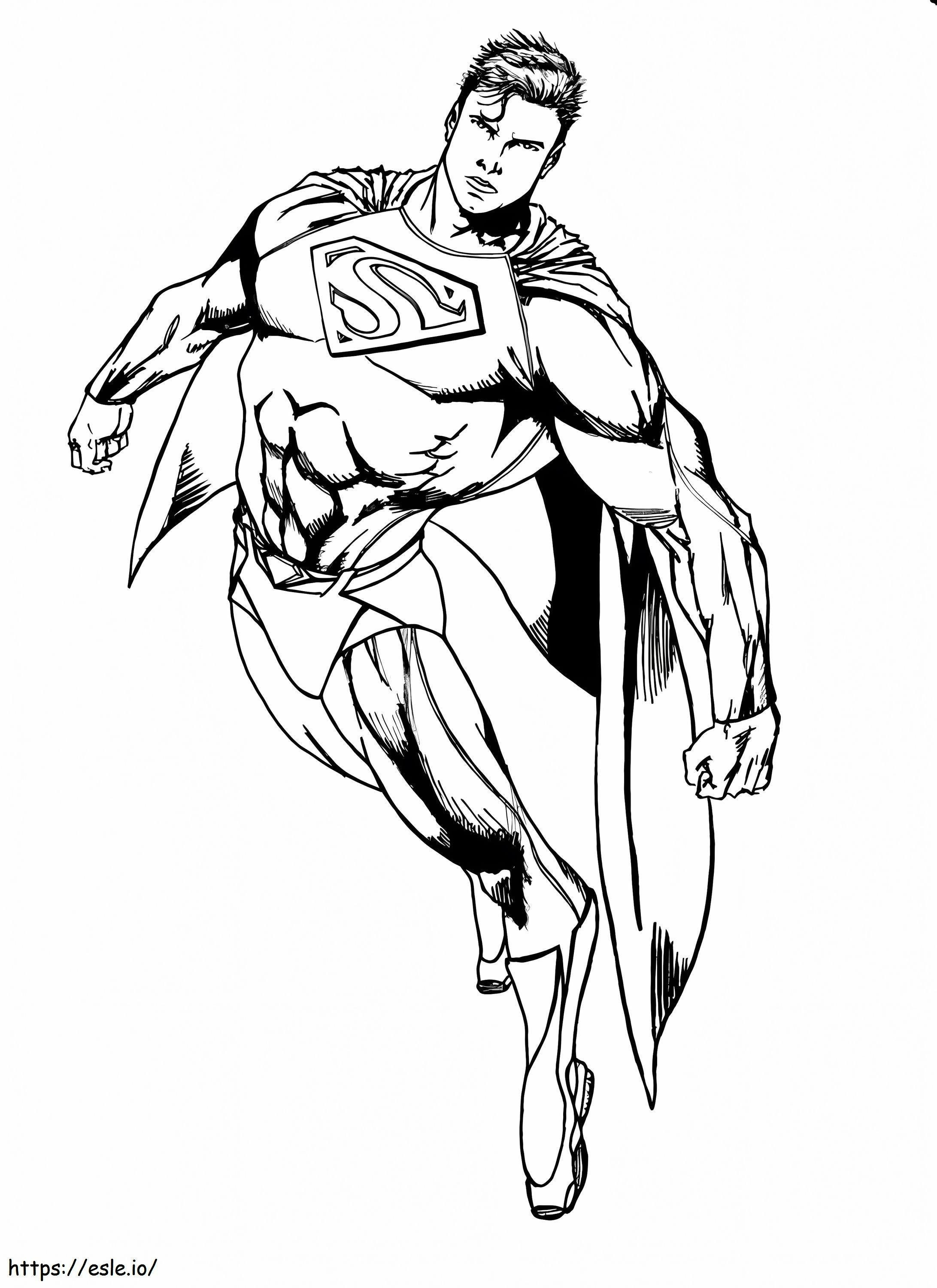 Superman leci kolorowanka