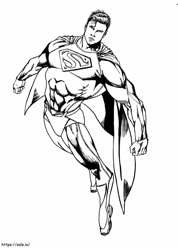Super-homem voa para colorir