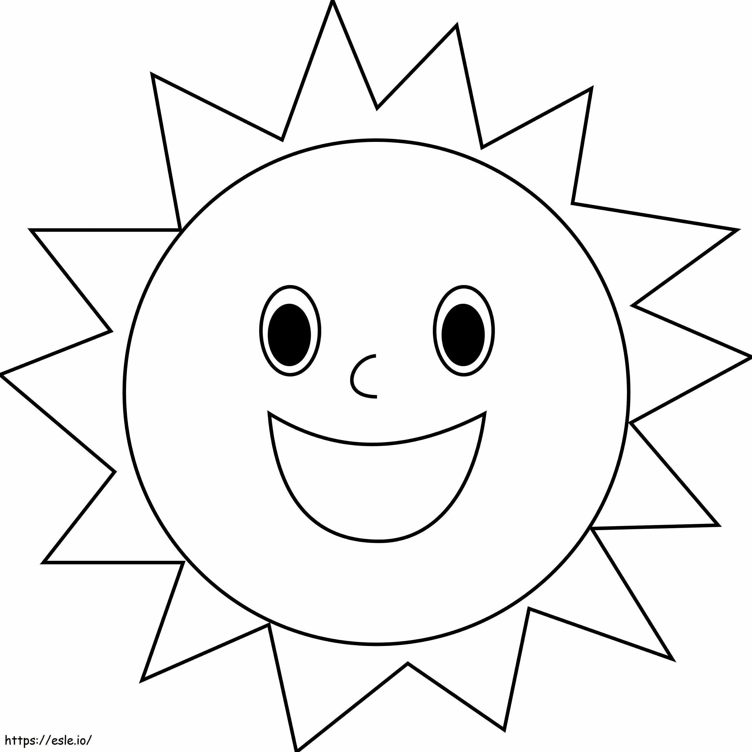 Sun Smiling coloring page