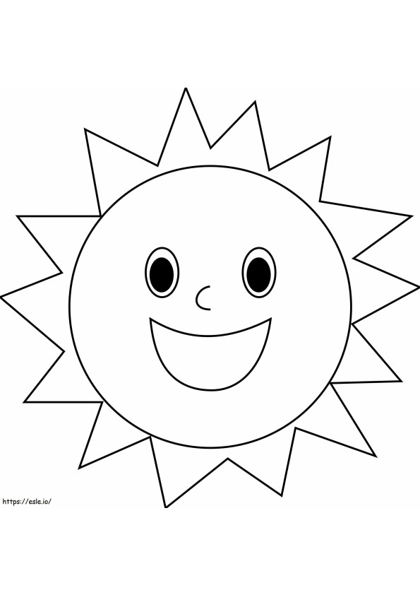 笑顔の太陽 ぬりえ - 塗り絵