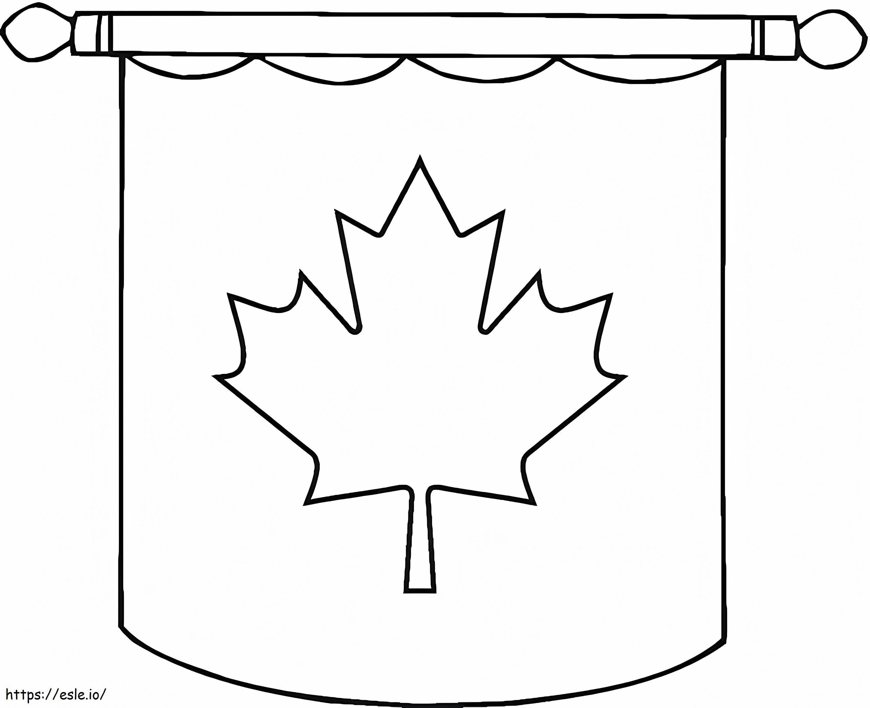 Canadian Flag 1 coloring page