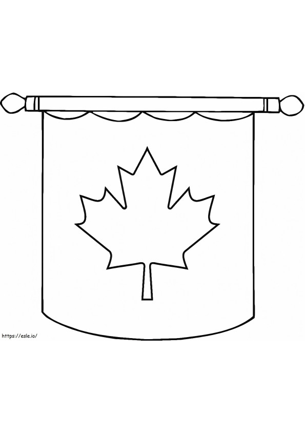 Bandera canadiense 1 para colorear