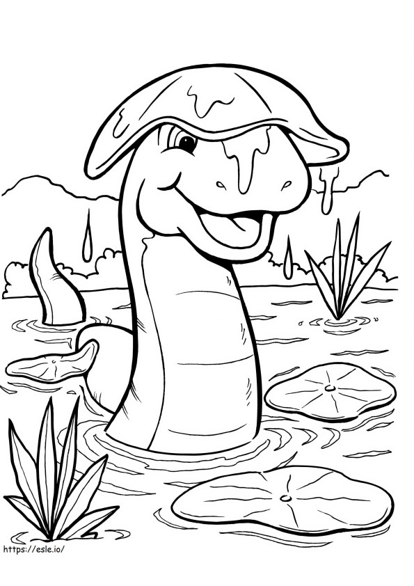 Lily Pad And Snake Scaled coloring page
