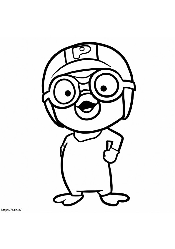 Drawing Pororo coloring page