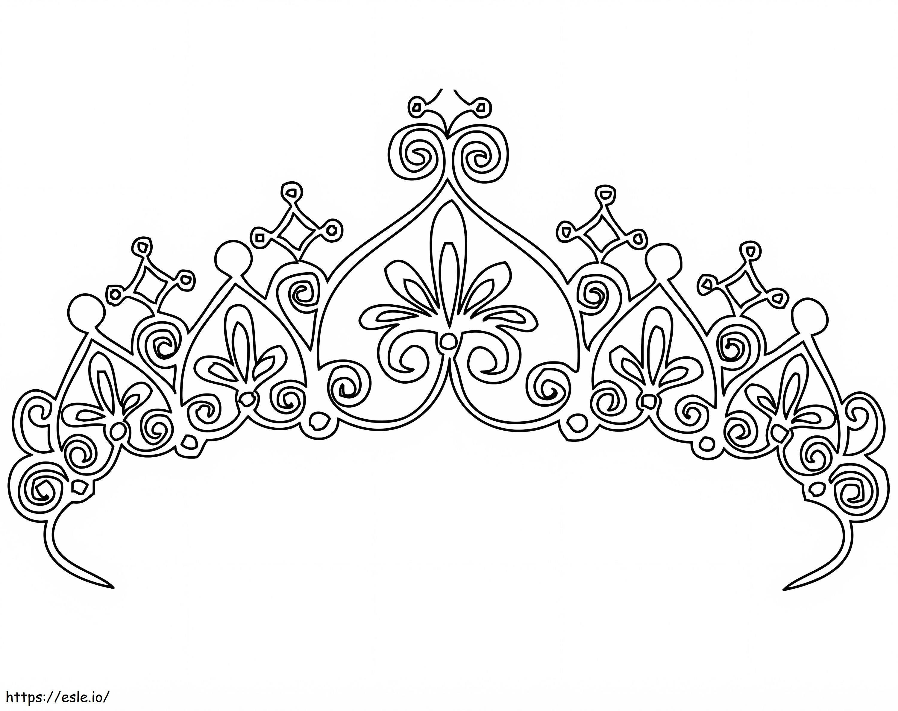 Coroa de princesa para colorir