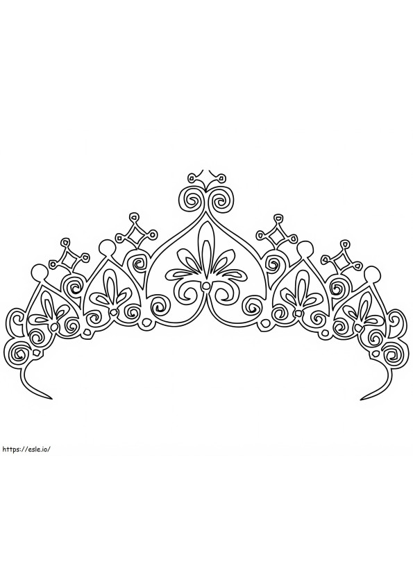 corona de princesa para colorear