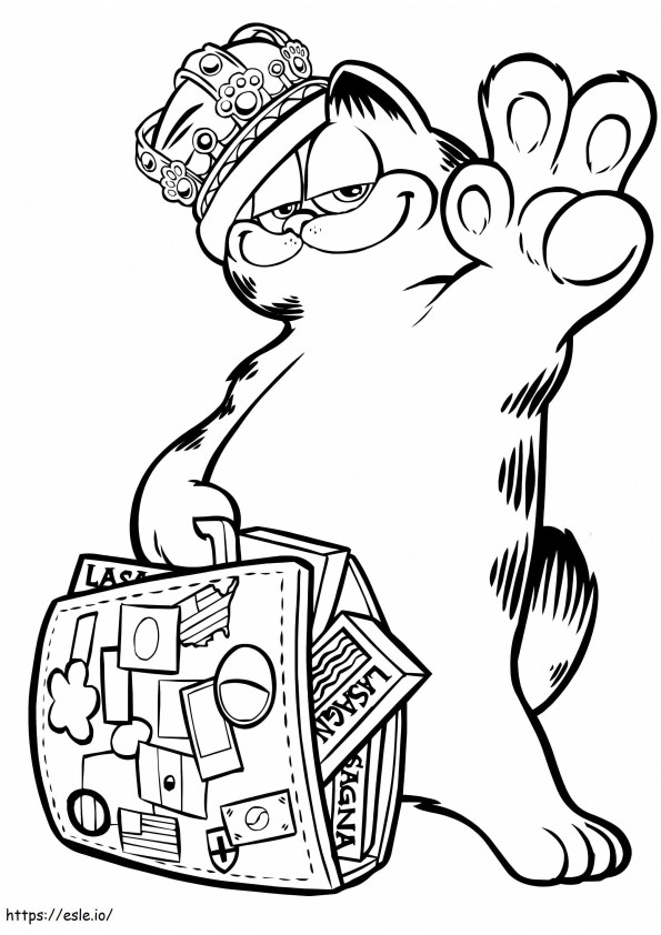 Garfield Traveling coloring page