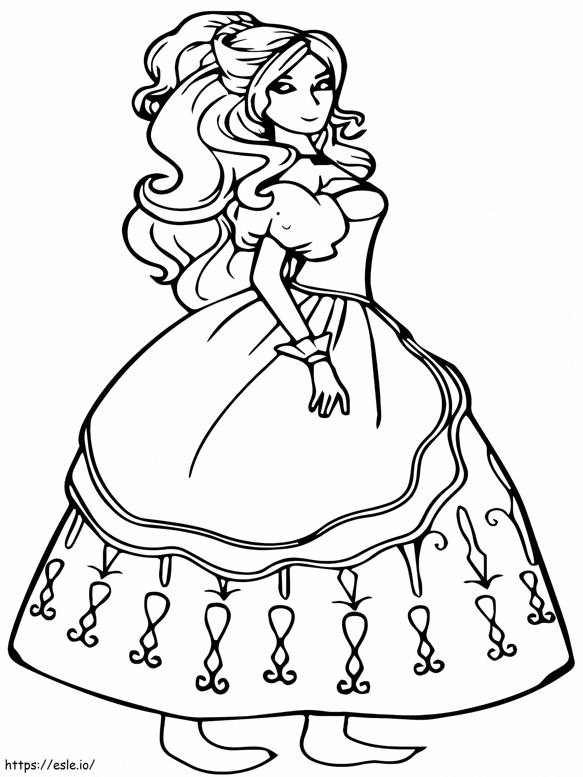 Gorgeous Princess And The Pea coloring page