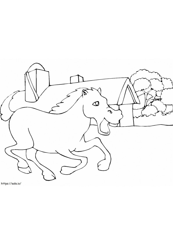 Horse Running Fast coloring page
