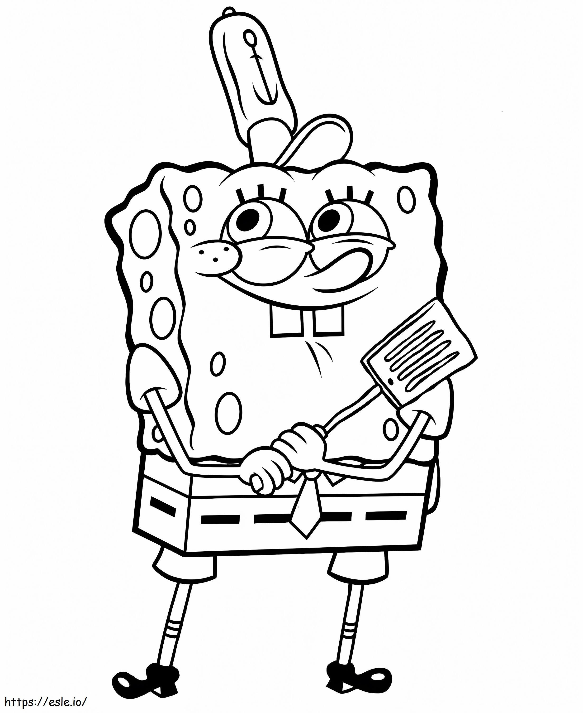 Boss SpongeBob de colorat