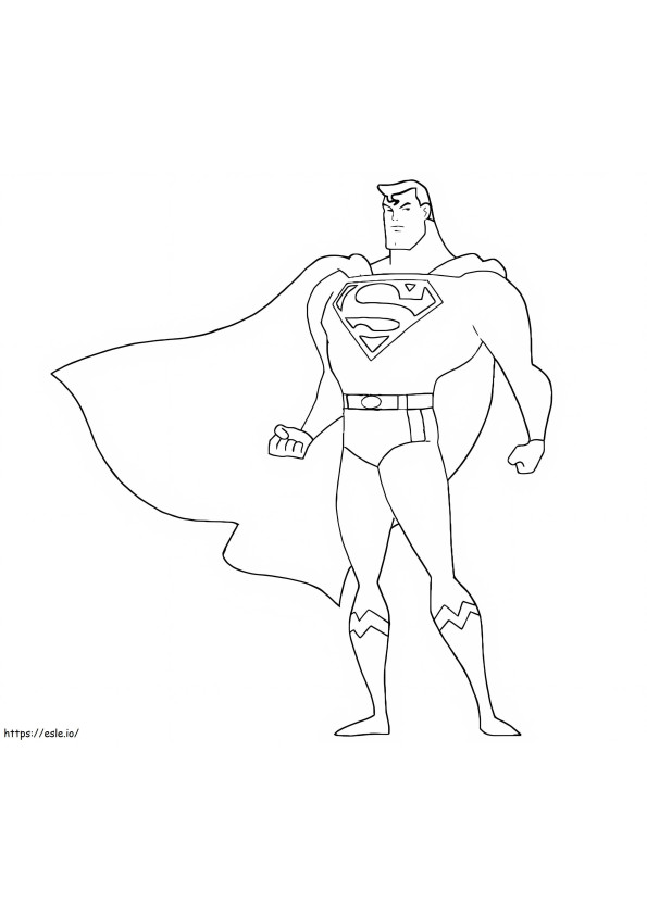Coloriage Superman normal à imprimer dessin