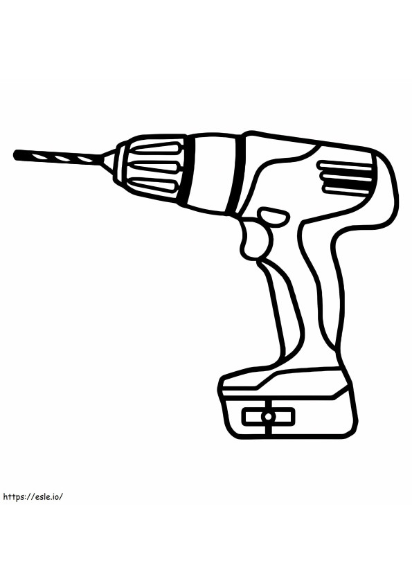 Printable Drill Machine coloring page