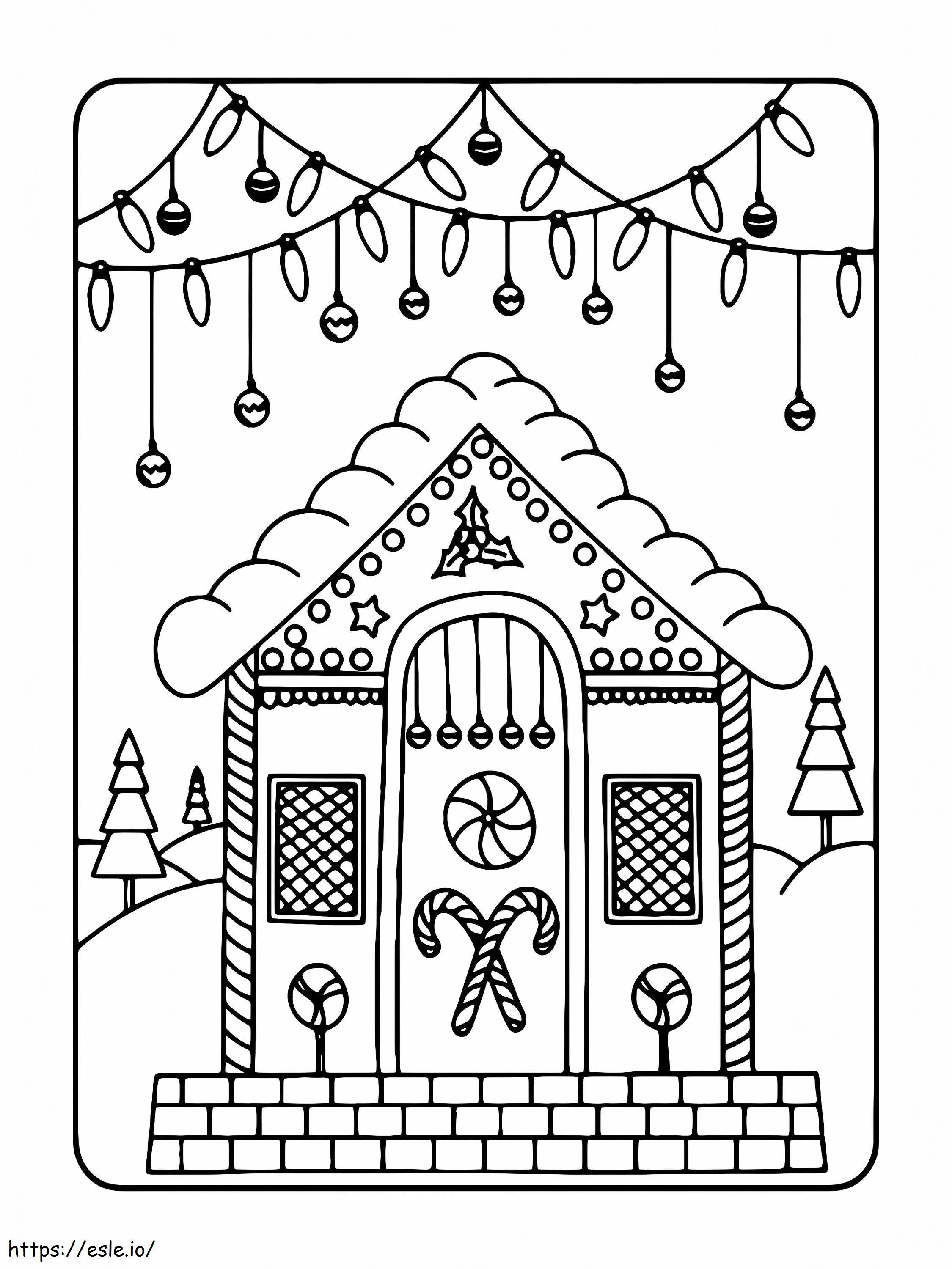 Igreja do Natal Abençoado para colorir