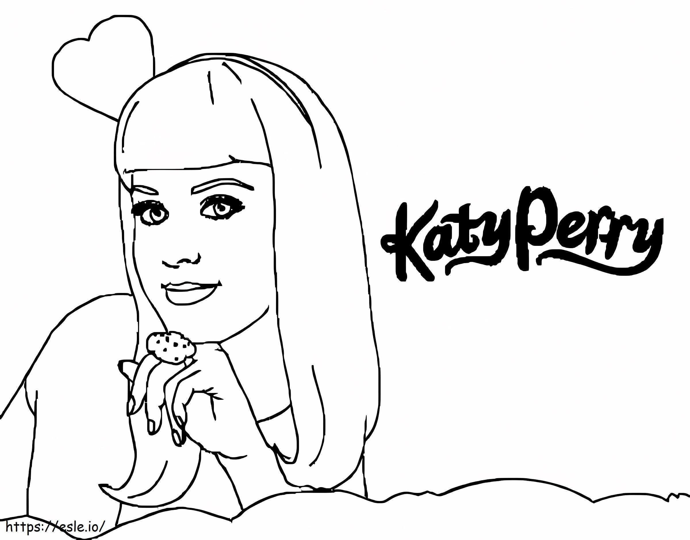Kuuluisa laulaja Katy Perry värityskuva