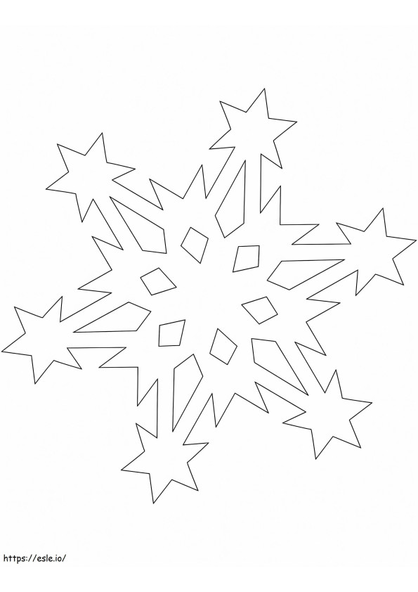 Coloriage 1584065228 Motif flocon de neige avec étoiles à imprimer dessin