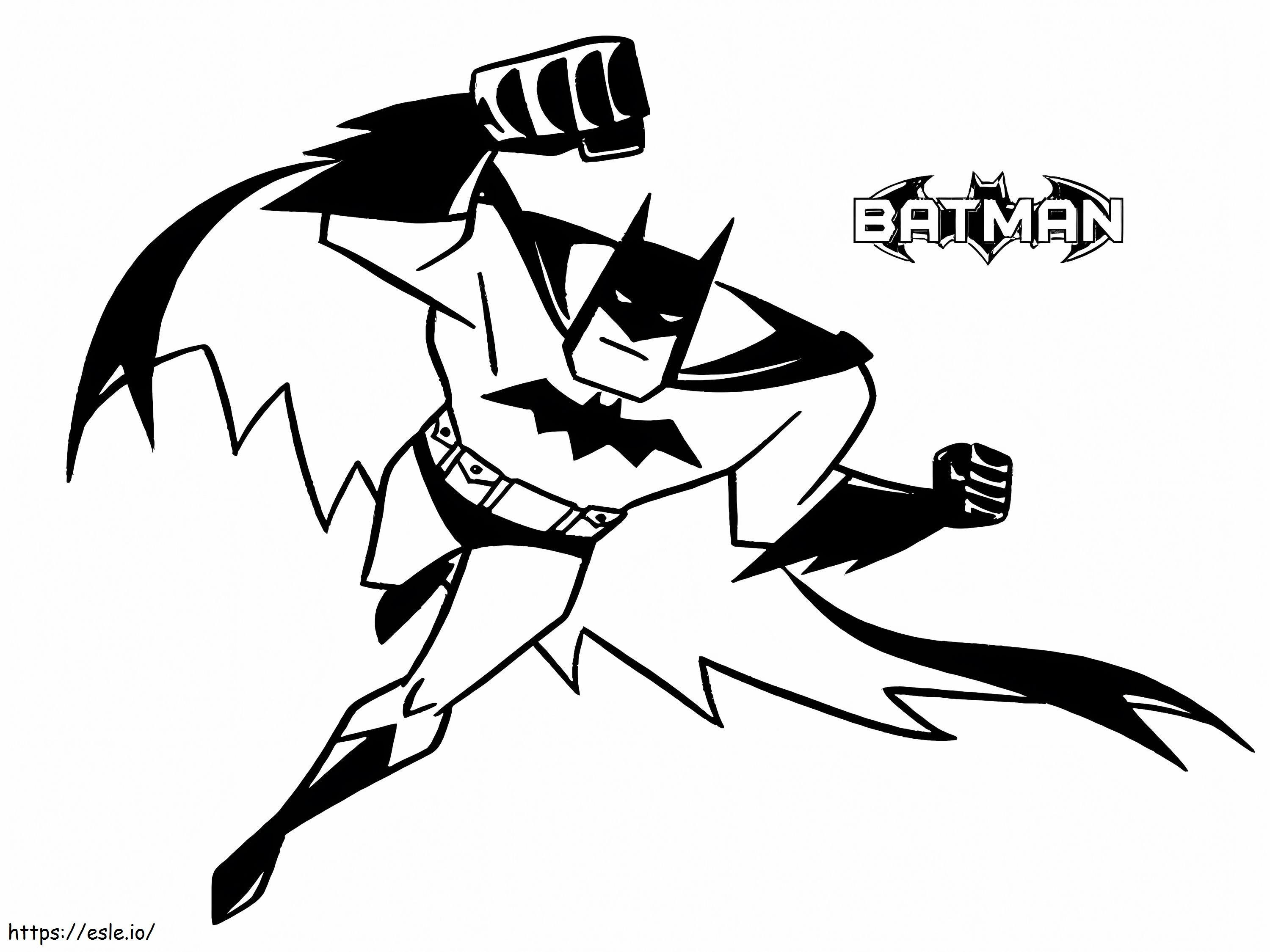 Animaatiosarja Batman värityskuva