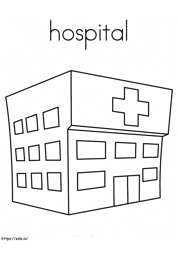 Spitalul simplu de colorat