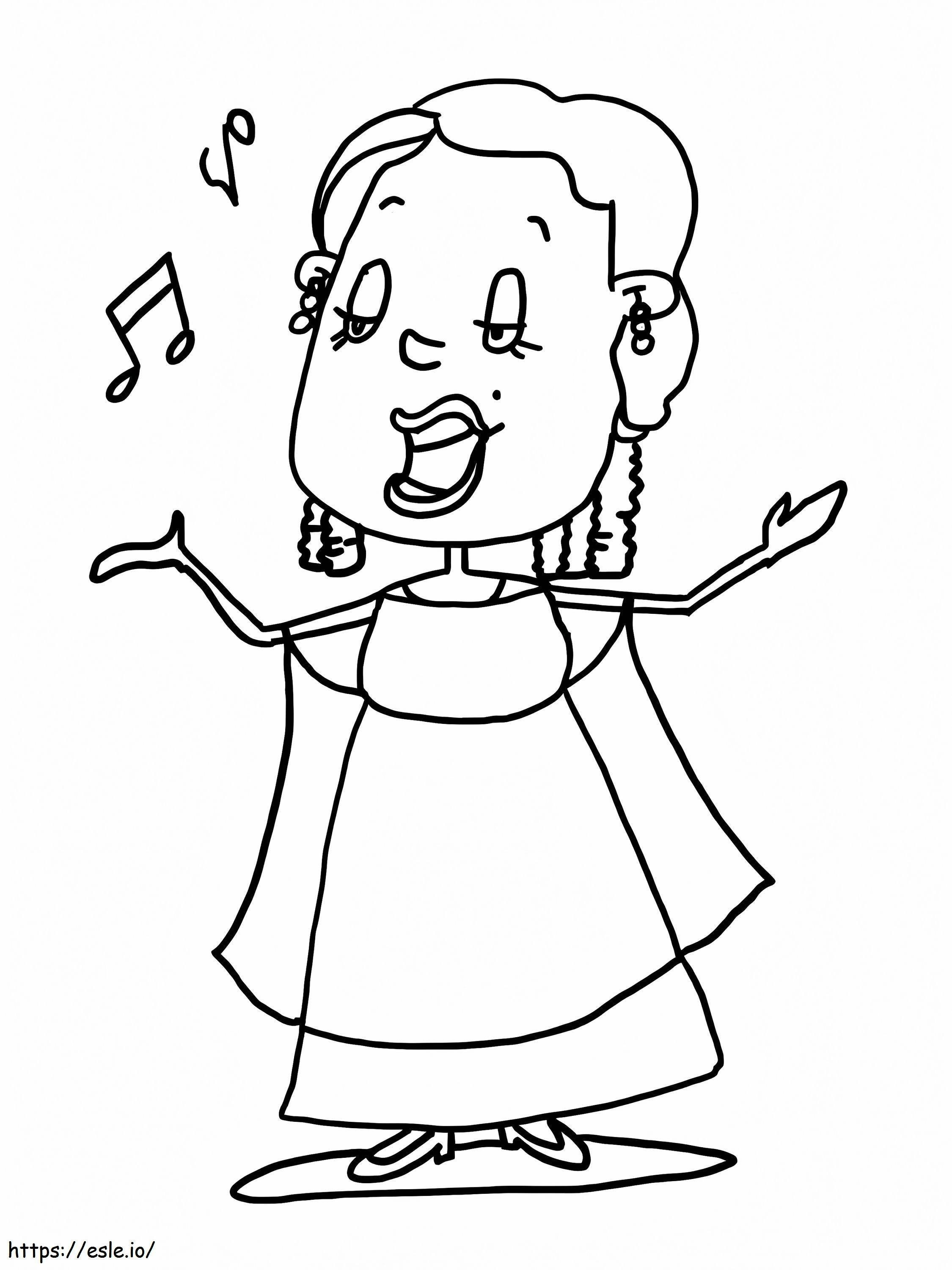 Opera Singer 2 coloring page
