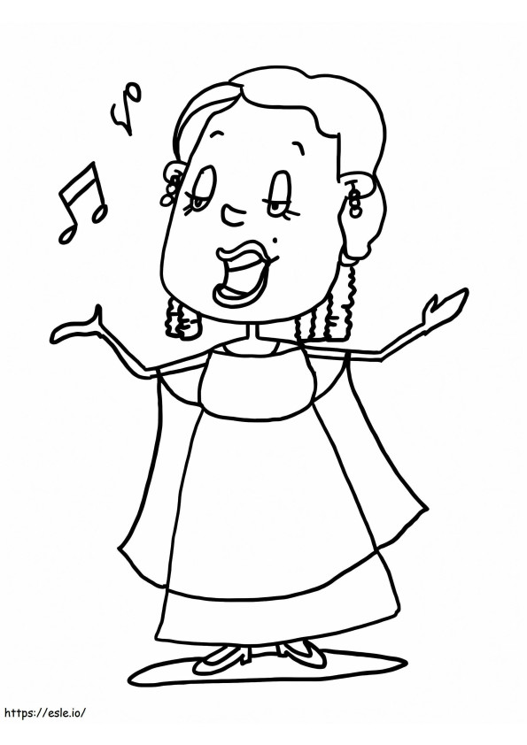 Opera Singer 2 coloring page