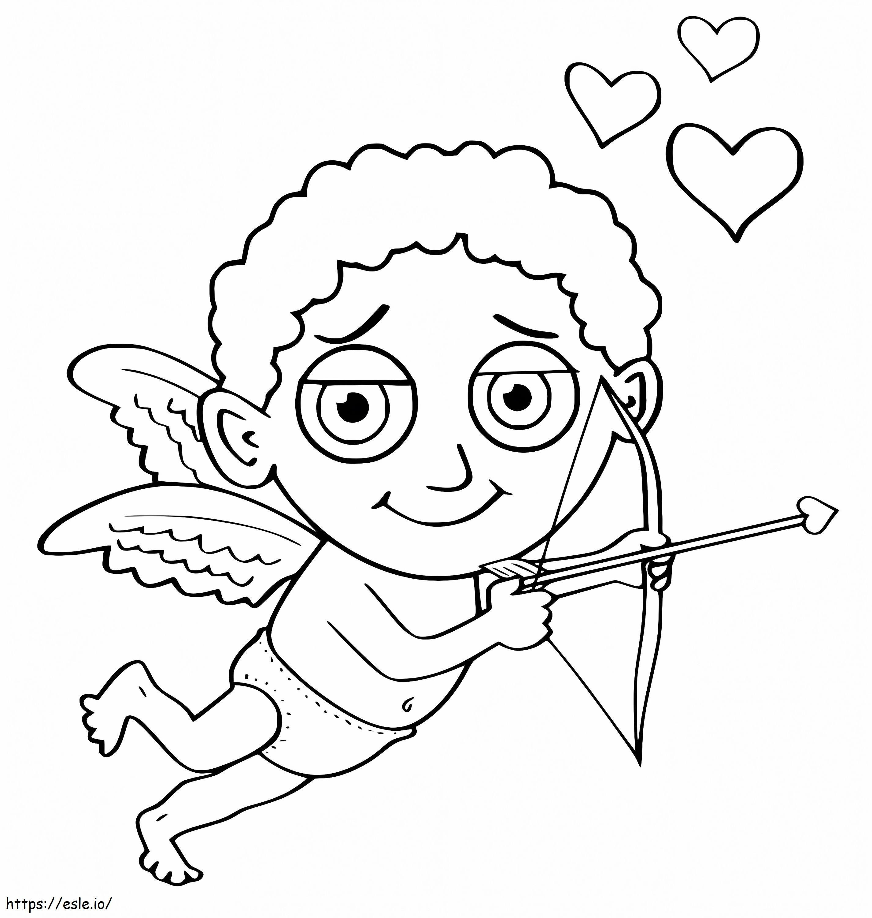 Menino Cupido para colorir
