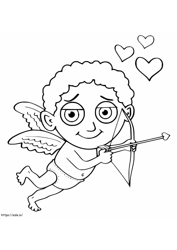 Coloriage Garçon Cupidon à imprimer dessin