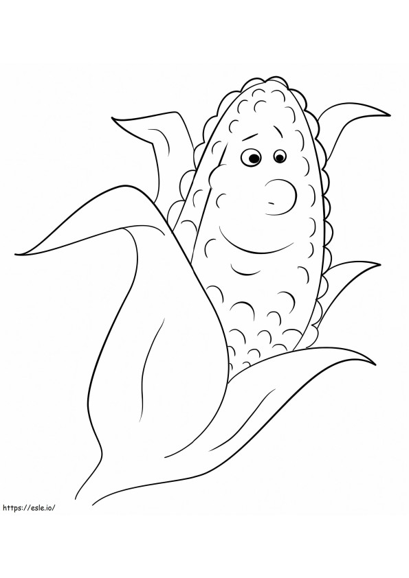 1560241980 Cartoon Maize A4 coloring page