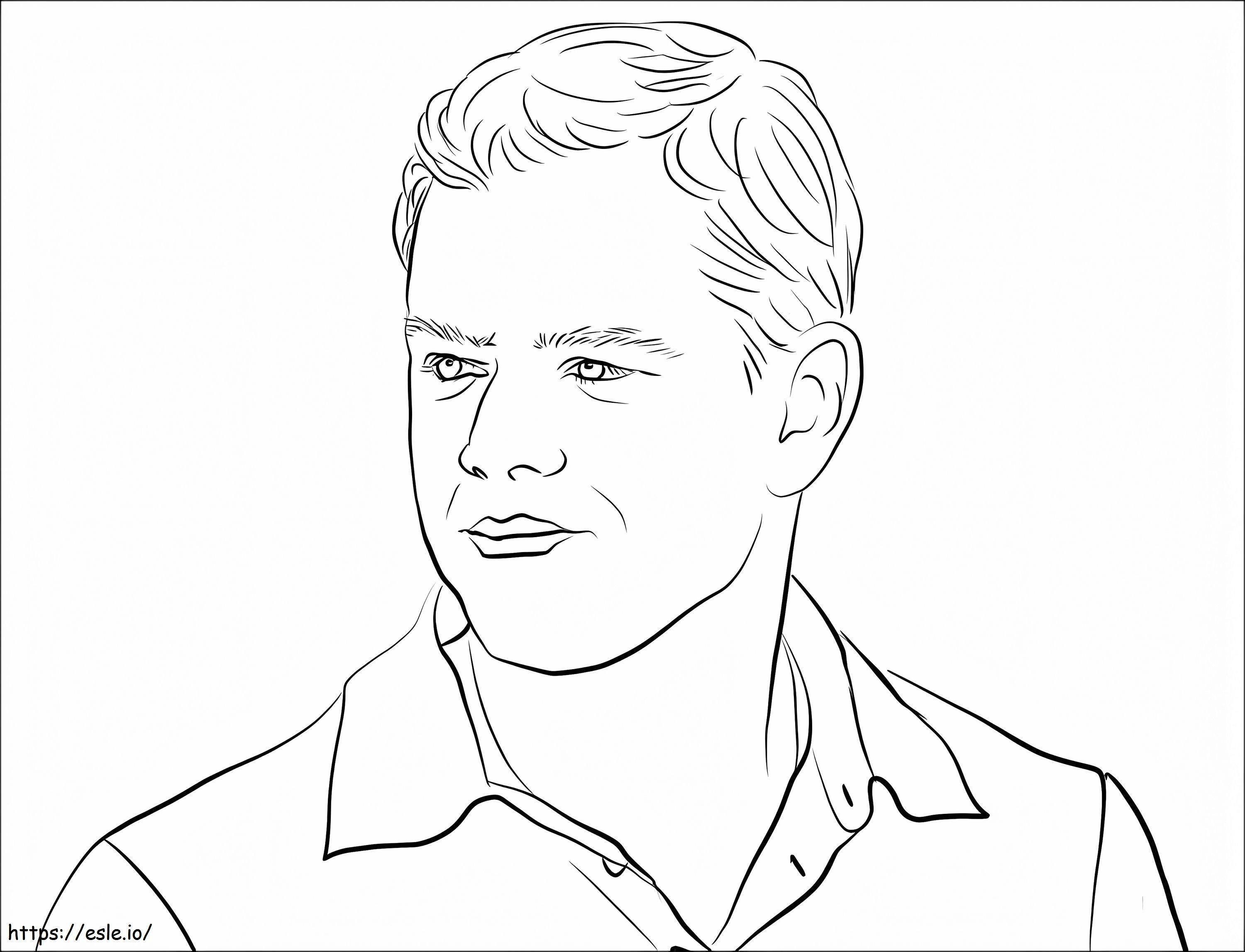 Nyomtatható Matt Damon kifestő