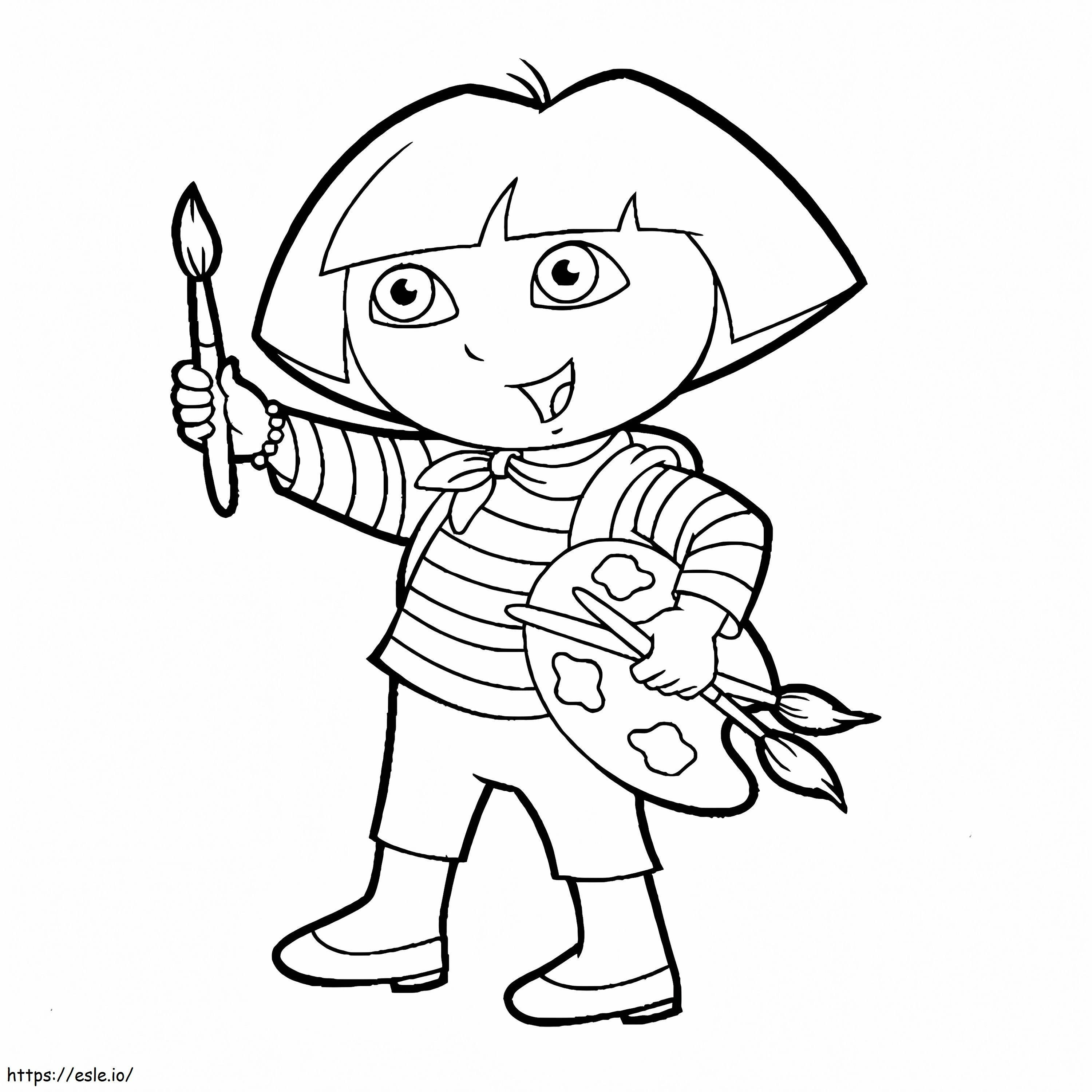 Dora, a Artista para colorir