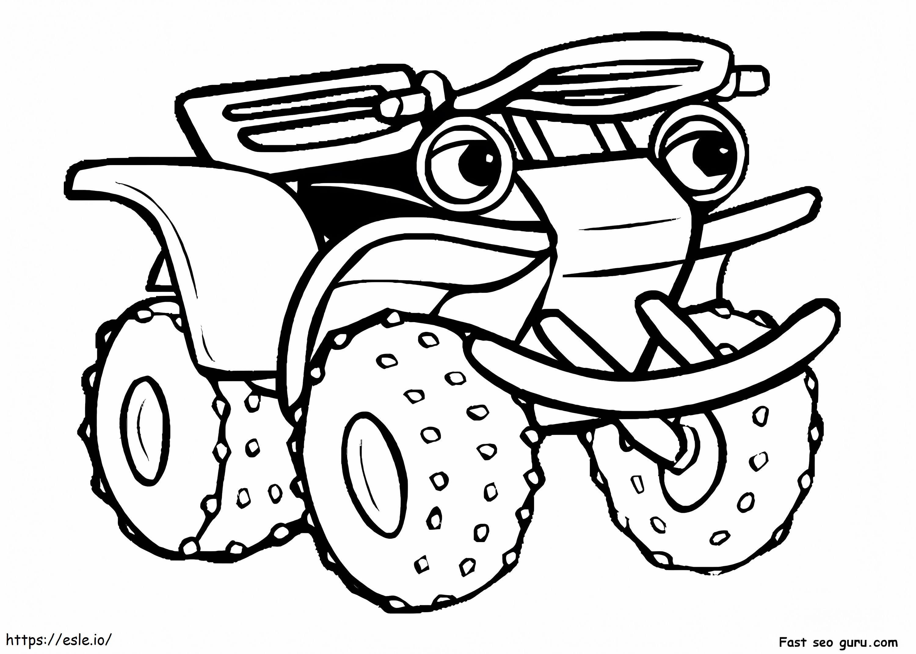 Cartoon Quad Bike coloring page