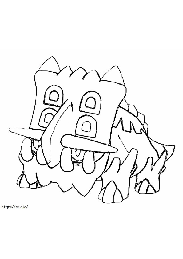 Coloriage Pokémon Bastiodon à imprimer dessin