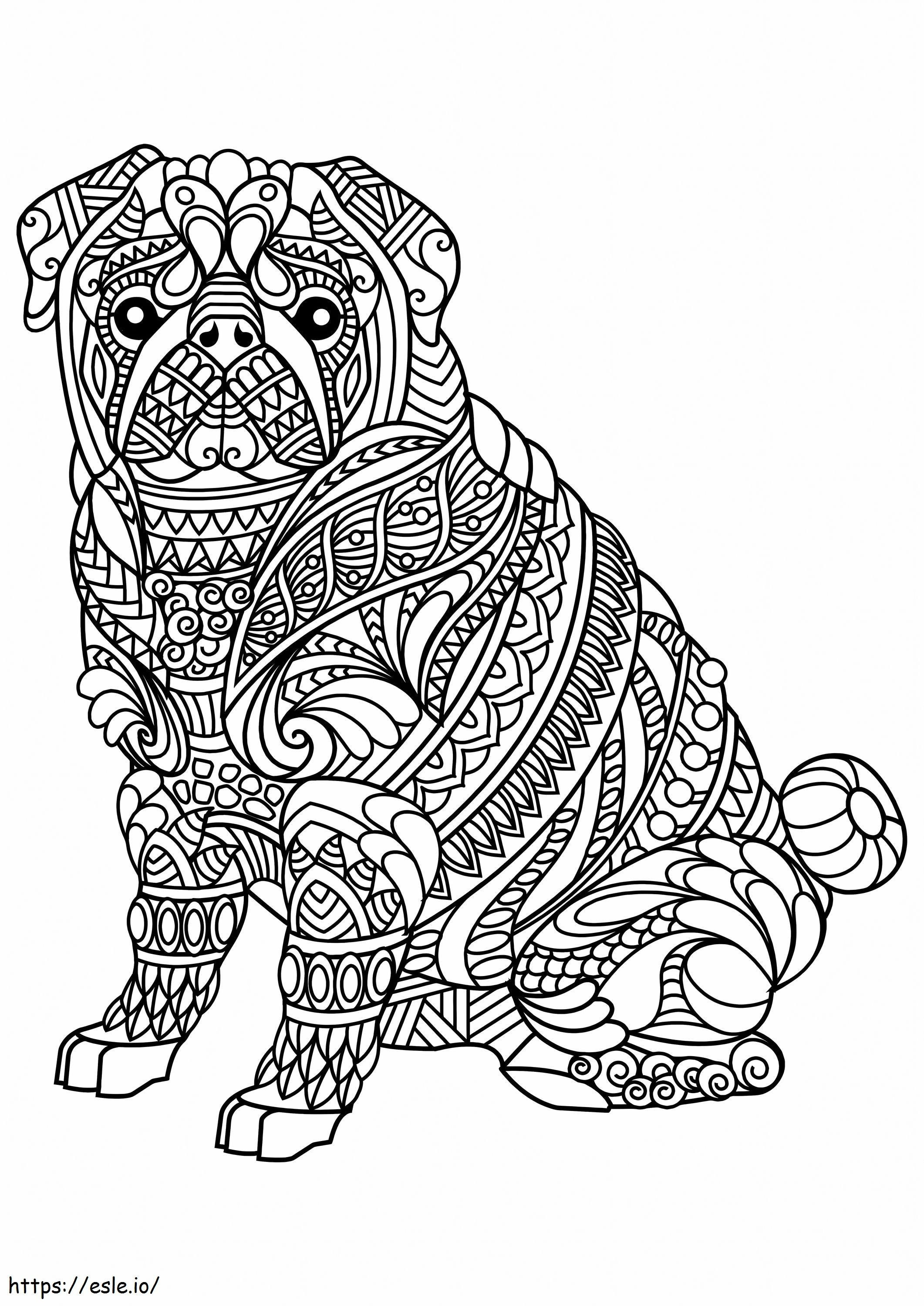 Bulldog Is For Adults coloring page