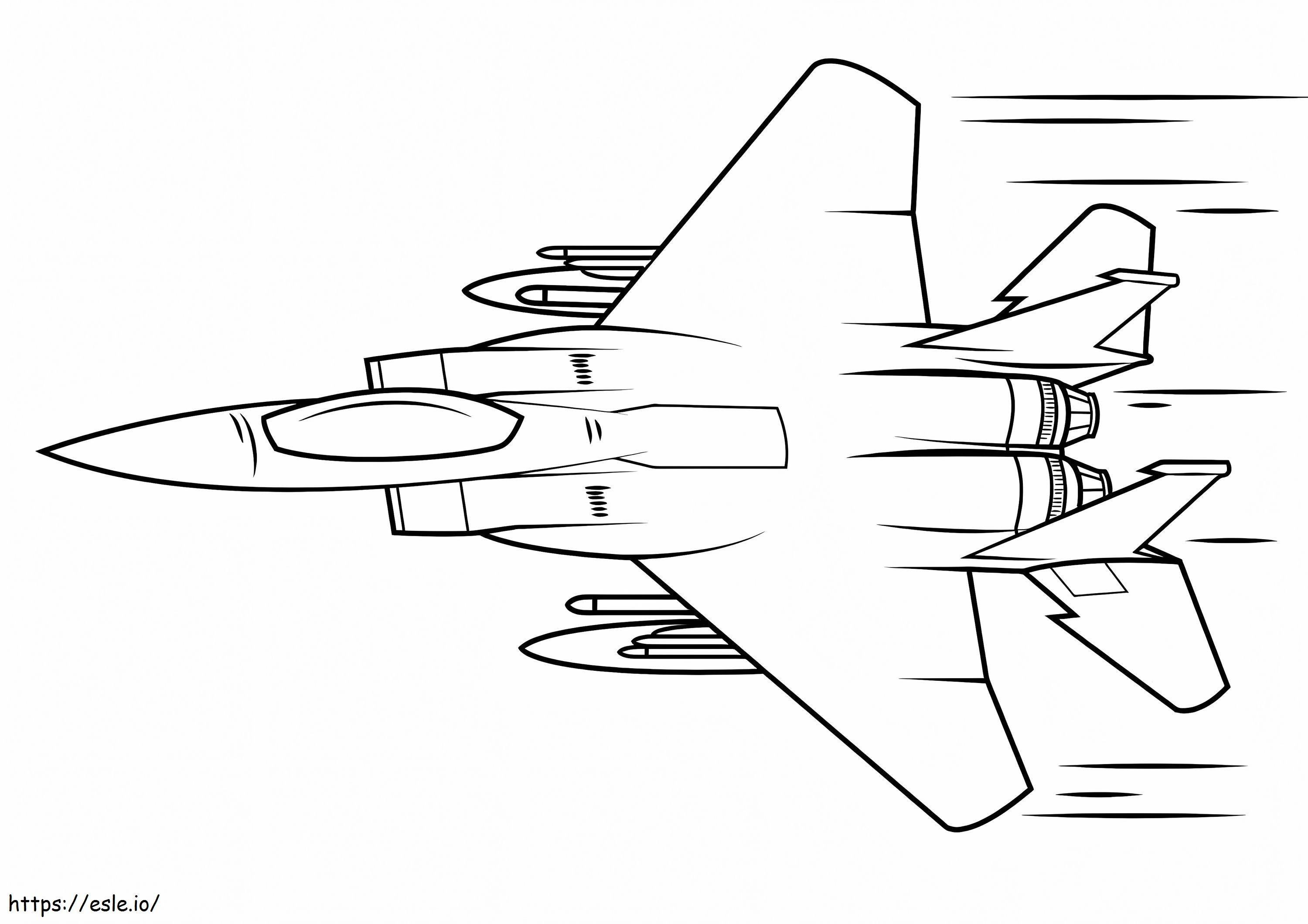 Aereo da caccia F15 Eagle da colorare