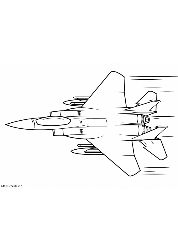 Avión de combate F 15 Águila para colorear