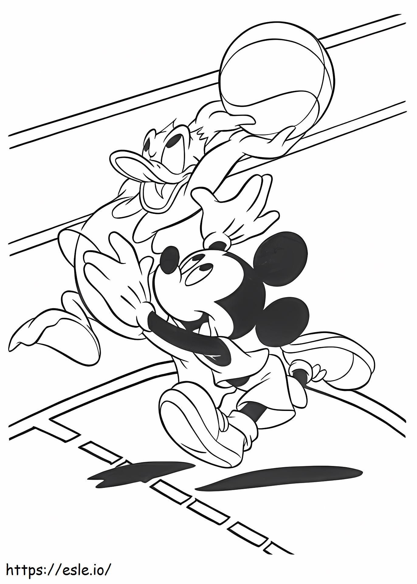 1539747044 Donald y Mickey para colorear
