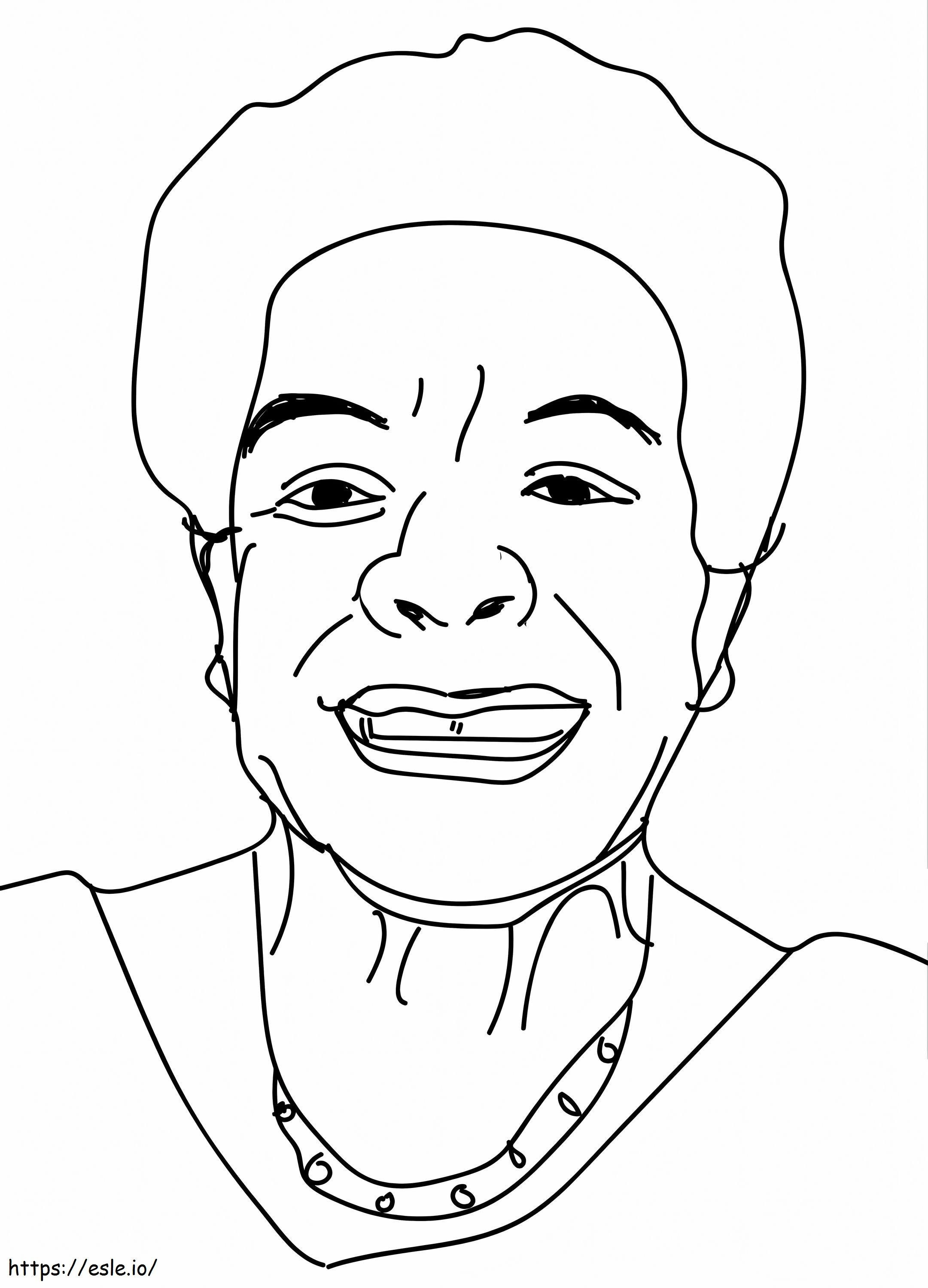 Maya Angelou 2 coloring page