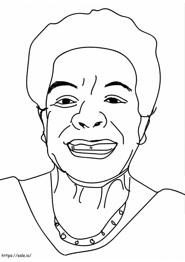Maya Angelou 2 coloring page