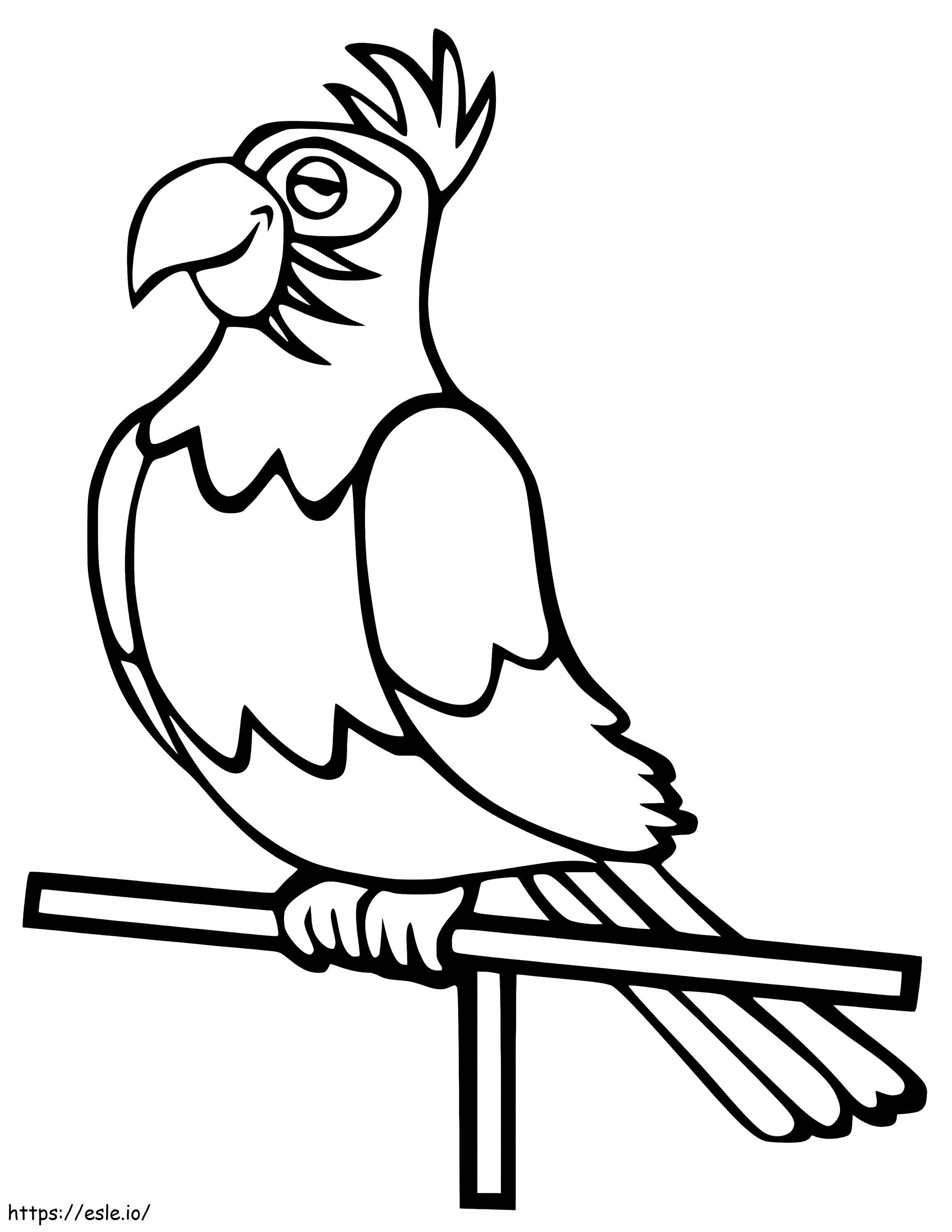 Cartoon Cockatiel coloring page