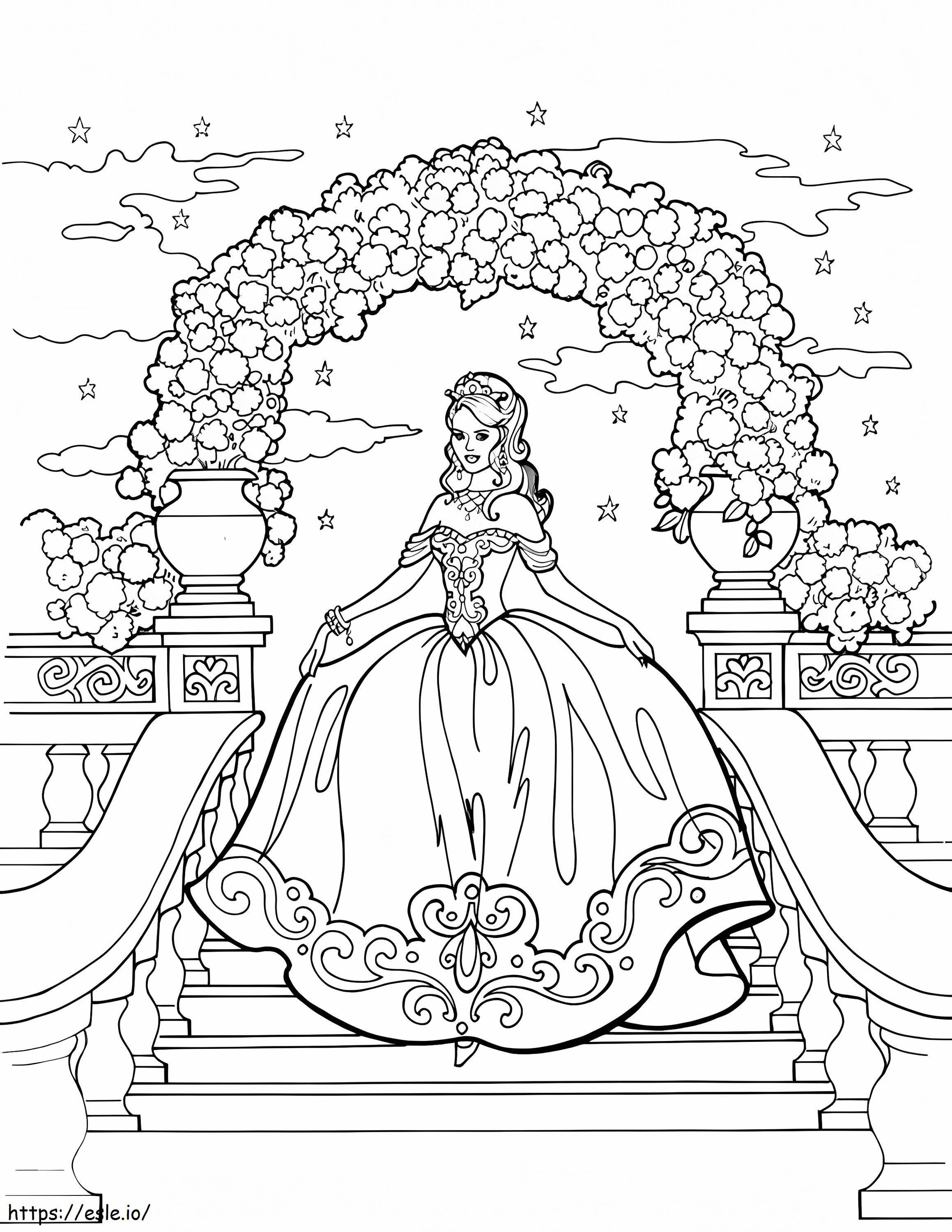 Coloriage Merveilleuse princesse Leonora à imprimer dessin