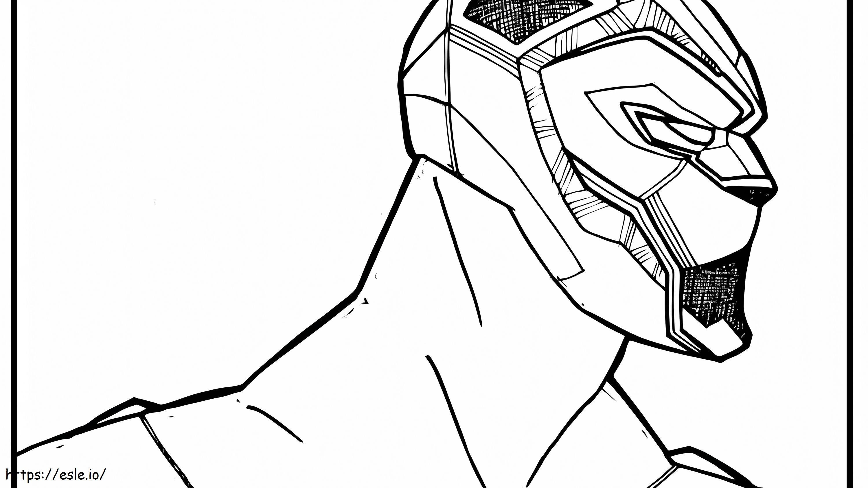 Black Panther Face Drawing coloring page