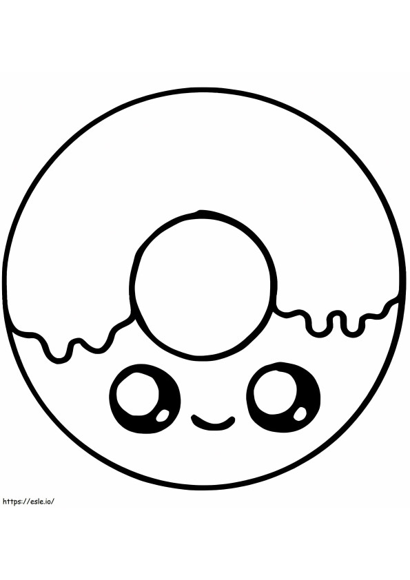 Shopkin Donut Smiling coloring page