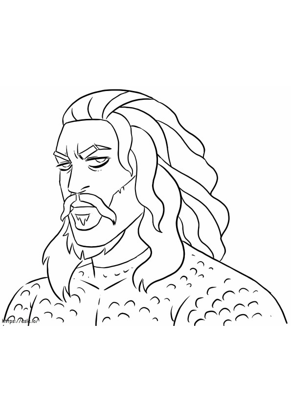 Coloriage Portrait d'Aquaman à imprimer dessin